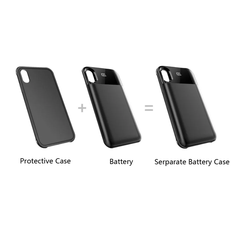 Battery Charge Cover For Iphone X XS XR XS Max Battery Case Power Separate Wireless Charging Batteria Case Smart Digital Display
Battery Charge Cover For Iphone X XS XR XS Max Battery Case Power Separate Wireless Charging Batteria Case Smart Digital Display