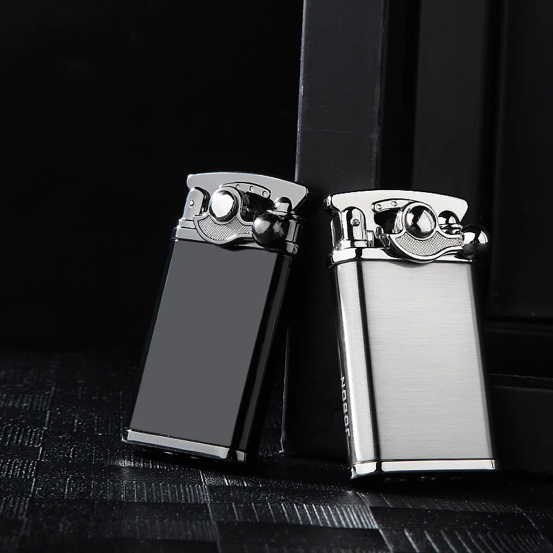 Swing Arm Grinding Wheel Inflatable Lighter Blue Smoke Straight Into The Flame Windproof Cigarette Lighter Butane Gas Isqueiro
Swing Arm Grinding Wheel Inflatable Lighter Blue Smoke Straight Into The Flame Windproof Cigarette Lighter Butane Gas Isqueiro