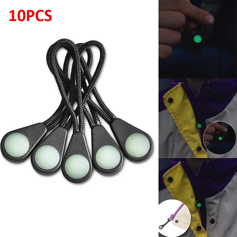 10pcs Luminous Zipper Pulls Glow In The Dark Replacement Draw Cord Jacket Coat Backpack Tent Coats Jackets Buckle Black Tool
10pcs Luminous Zipper Pulls Glow In The Dark Replacement Draw Cord Jacket Coat Backpack Tent Coats Jackets Buckle Black Tool