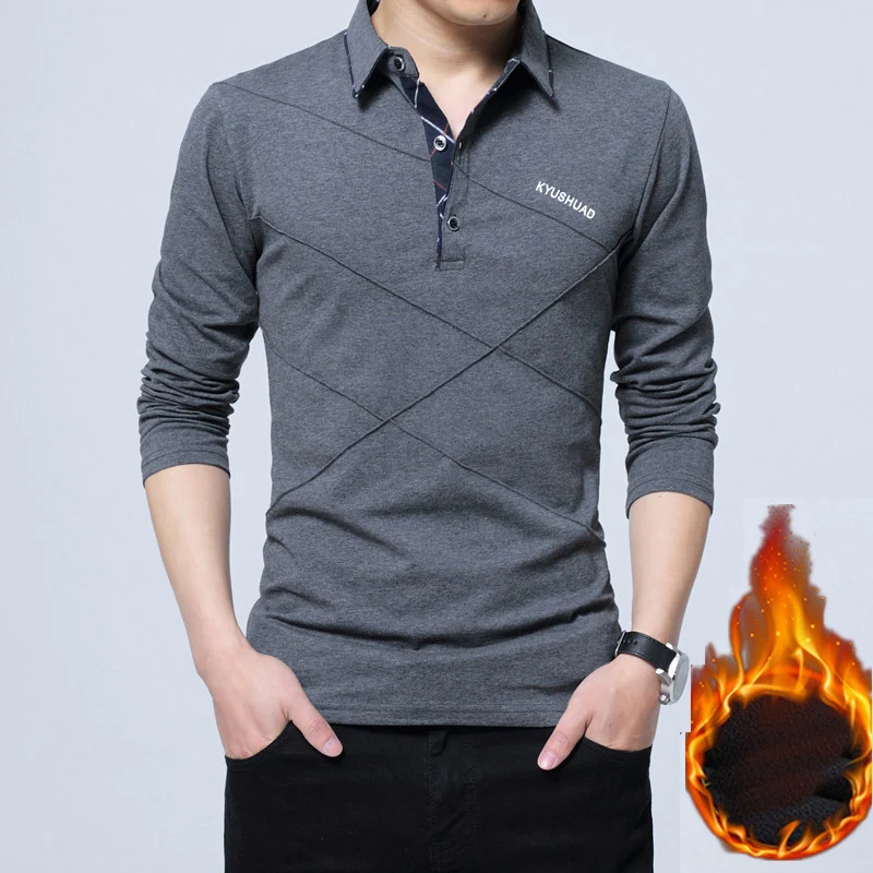 BROWON Brand Argyle Oversized T Shirt Long Sleeved Turn-Down Collar Plus Velvet Men Winter Clothes Soft Warm Cotton Men T-Shirt
BROWON Brand Argyle Oversized T Shirt Long Sleeved Turn-Down Collar Plus Velvet Men Winter Clothes Soft Warm Cotton Men T-Shirt