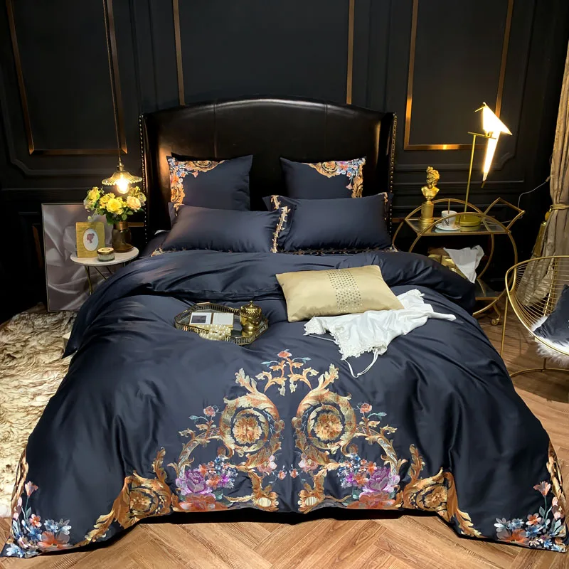 Ultra Soft Egyptian Cotton Navy Blue Bedding Set Queen King Size 4/7PCS Premium Embroidery Duvet Cover Shams Pillow Bed Sheet
Ultra Soft Egyptian Cotton Navy Blue Bedding Set Queen King Size 4/7PCS Premium Embroidery Duvet Cover Shams Pillow Bed Sheet