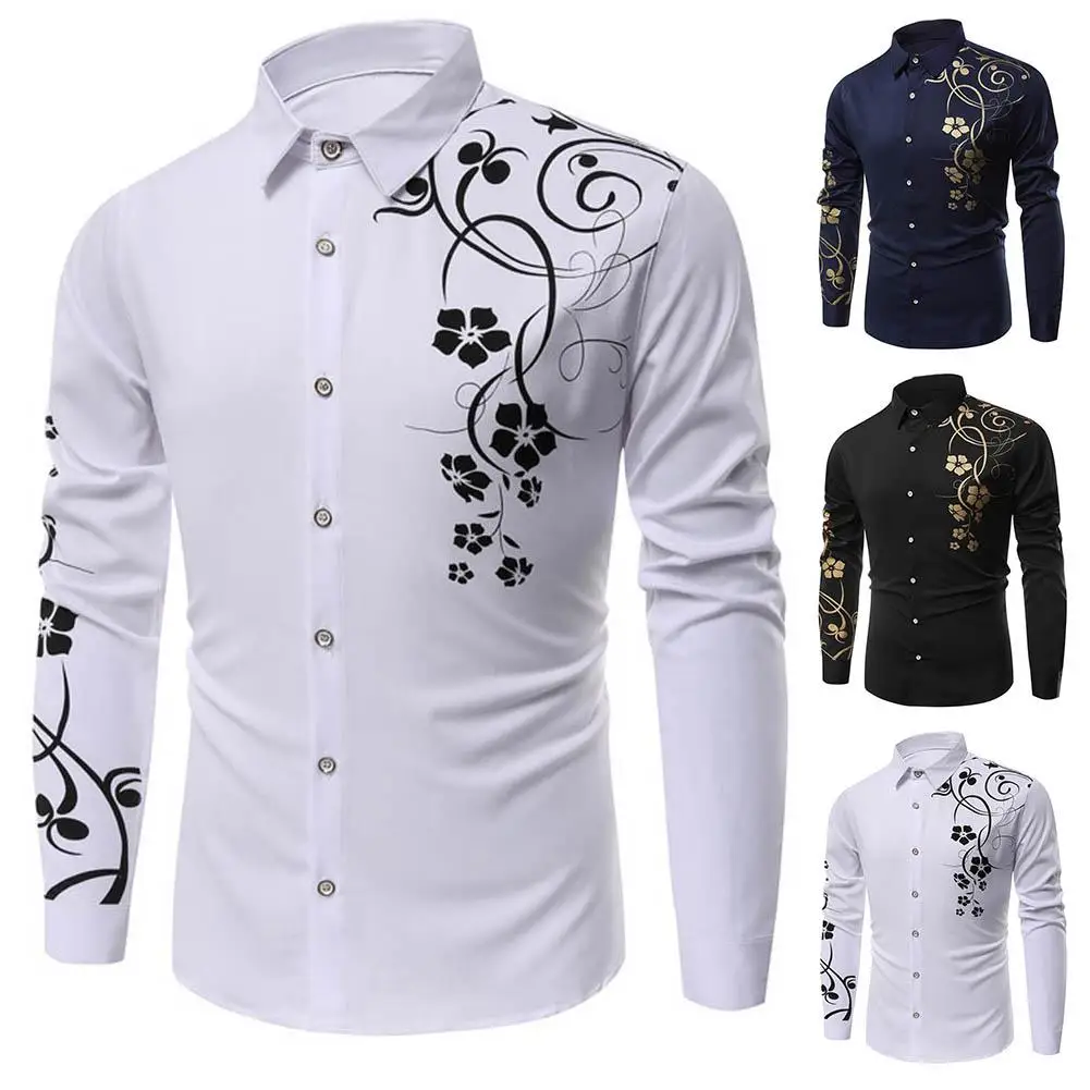 2020 Plus Size Fashion Men Flower Print Button Turn Down Collar Long Sleeve Shirt Top social dress shirts men fashions
2020 Plus Size Fashion Men Flower Print Button Turn Down Collar Long Sleeve Shirt Top social dress shirts men fashions