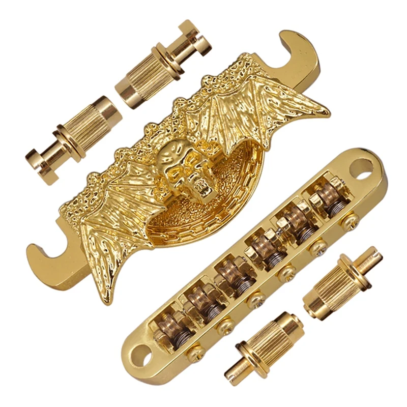 1 Set Skull Head Carved Split Bridge Electric Guitar Bridge Roller Saddle for LP Electric Guitar
1 Set Skull Head Carved Split Bridge Electric Guitar Bridge Roller Saddle for LP Electric Guitar