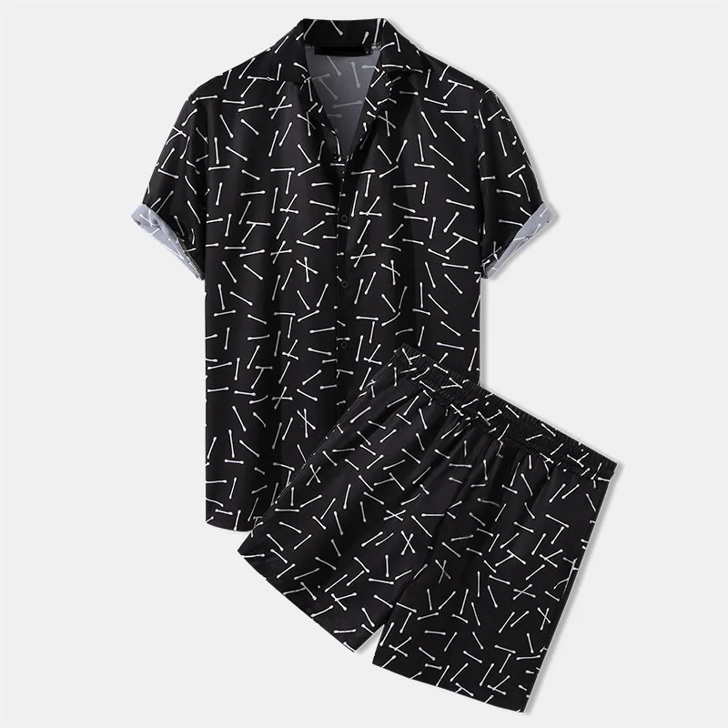 Men Hawaiian Printing Sets 2021 Summer Short Sleeve Button Shirt Beach Shorts Streetwear Casual Mens Suit 2 Pieces S-3XL
Men Hawaiian Printing Sets 2021 Summer Short Sleeve Button Shirt Beach Shorts Streetwear Casual Mens Suit 2 Pieces S-3XL