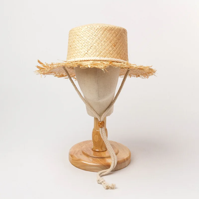 Hot Sale Children's Summer Hat Flat Top Raffia Fringe with Bandage Straw Hat Girl Cap Travel Boy Sun Protection Caps Beach Hat
Hot Sale Children's Summer Hat Flat Top Raffia Fringe with Bandage Straw Hat Girl Cap Travel Boy Sun Protection Caps Beach Hat