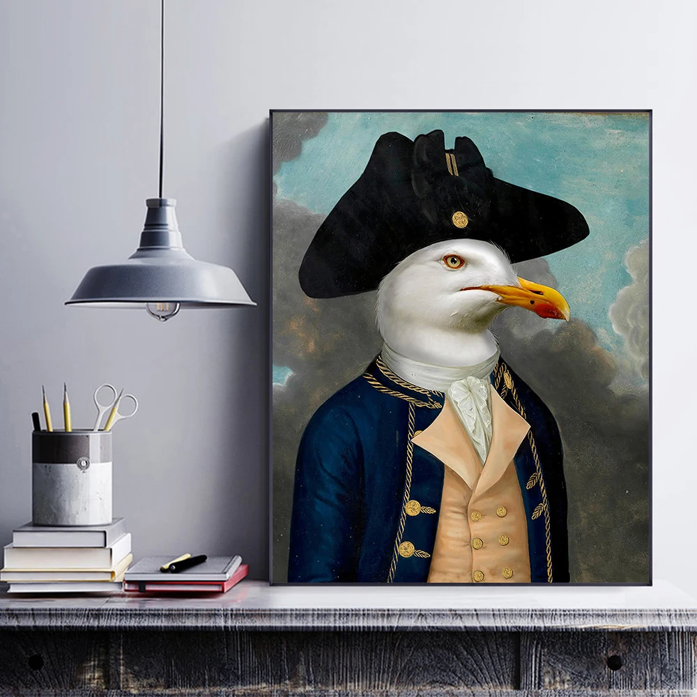 Funny White Seagull Gentleman Poster and Prints Animal Canvas Painting Wall Wall Pictures for Living Room Home Decor No Frame
Funny White Seagull Gentleman Poster and Prints Animal Canvas Painting Wall Wall Pictures for Living Room Home Decor No Frame