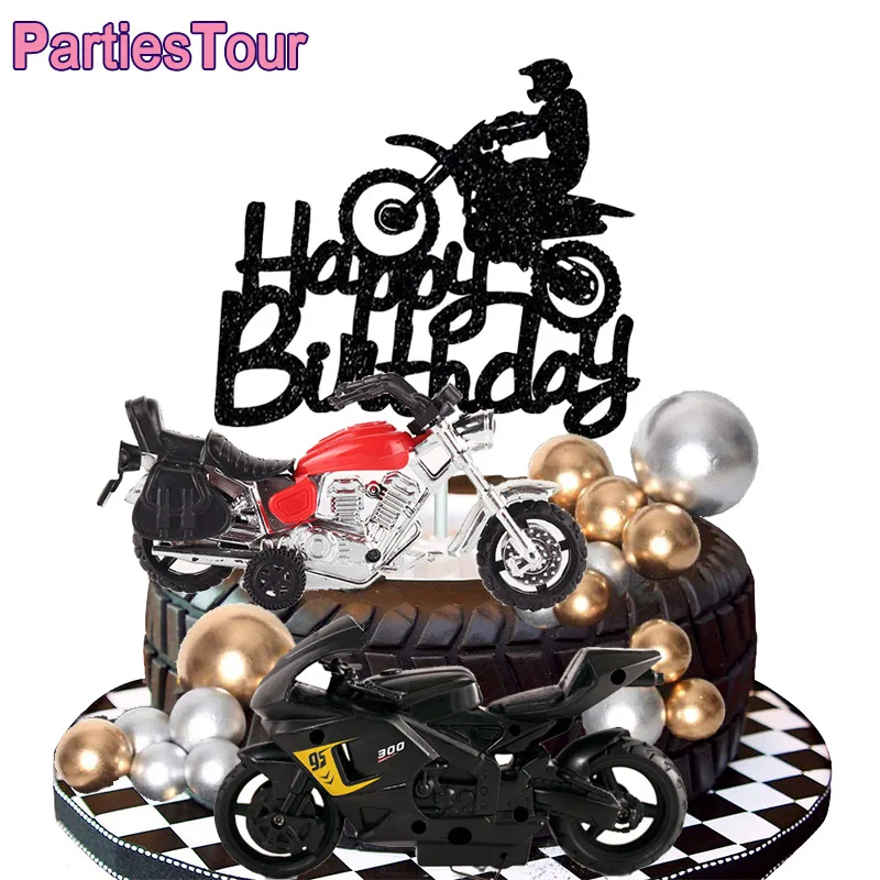 Motorcycle Cake Topper Happy Birthday Sign Scooter Autocycle Autobike Player Cake Decorations for Sport Theme Man Boy Birthday
Motorcycle Cake Topper Happy Birthday Sign Scooter Autocycle Autobike Player Cake Decorations for Sport Theme Man Boy Birthday