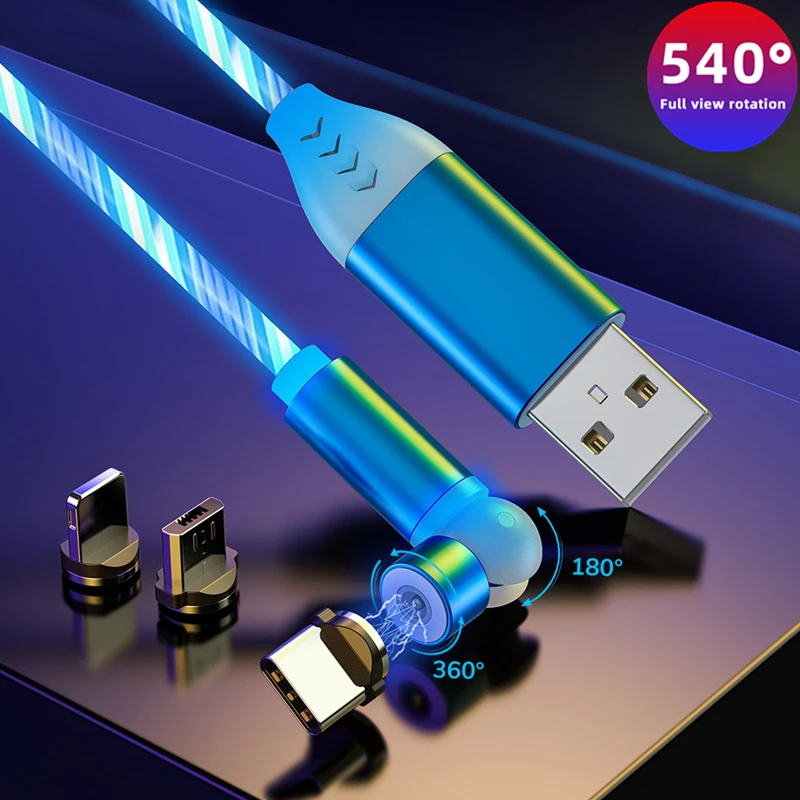 540 Degree Glowing Cable Mobile Phone Magnetic Charging Cables LED light Micro USB C Charger For iPhone Samsung Charge Wire Cord
540 Degree Glowing Cable Mobile Phone Magnetic Charging Cables LED light Micro USB C Charger For iPhone Samsung Charge Wire Cord