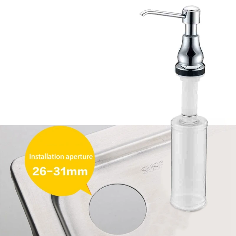 320Ml Kitchen Sink Hand Soap Dispenser Bottle, Liquid Under Copper Polished Chrome Head, for Bathroom and Kitchen
320Ml Kitchen Sink Hand Soap Dispenser Bottle, Liquid Under Copper Polished Chrome Head, for Bathroom and Kitchen