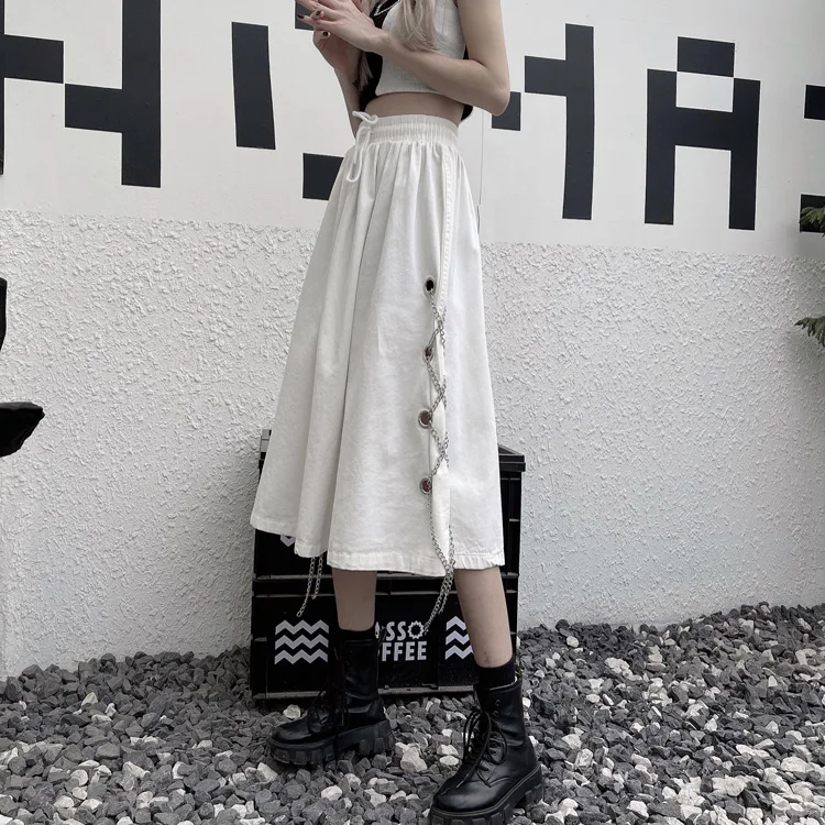 White Chain Long Skirts for Women Clothing Fashion Brand Korean Harajuku Ins High Waist Hipster Black Skirt Spring Summer New
White Chain Long Skirts for Women Clothing Fashion Brand Korean Harajuku Ins High Waist Hipster Black Skirt Spring Summer New