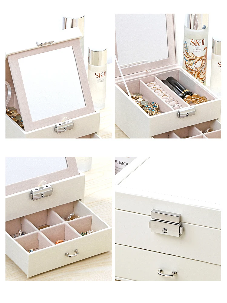 2 Layer Large Vintage Jewelry Storage Case Jewel Holder Velvet Travel Jewelry Box Organizer for Necklace Earrings Rings Bracelet
2 Layer Large Vintage Jewelry Storage Case Jewel Holder Velvet Travel Jewelry Box Organizer for Necklace Earrings Rings Bracelet