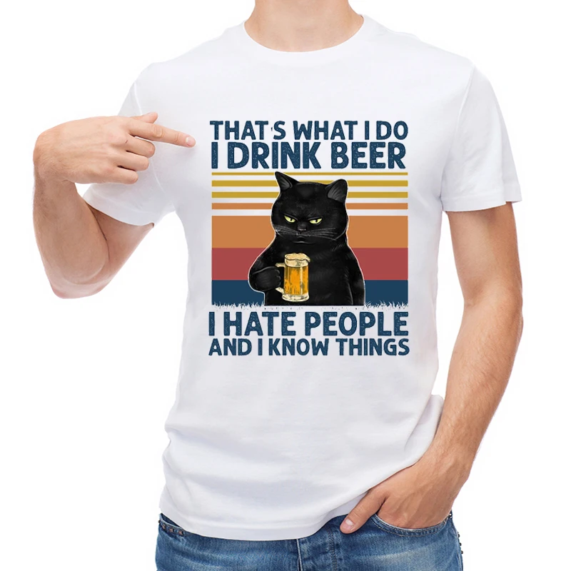 TEEHUB Hot Vintage Cat Men T Shirt Cat Drink Coffee Hate People Know Things Printed T-shirt Short Sleeve Casual Tops Boy Tees
TEEHUB Hot Vintage Cat Men T Shirt Cat Drink Coffee Hate People Know Things Printed T-shirt Short Sleeve Casual Tops Boy Tees