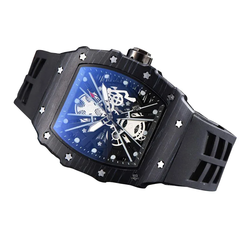 Hengbolong wine barrel watch transparent inlaid diamond Ghost Head personality fashion watch men's Watch
Hengbolong wine barrel watch transparent inlaid diamond Ghost Head personality fashion watch men's Watch