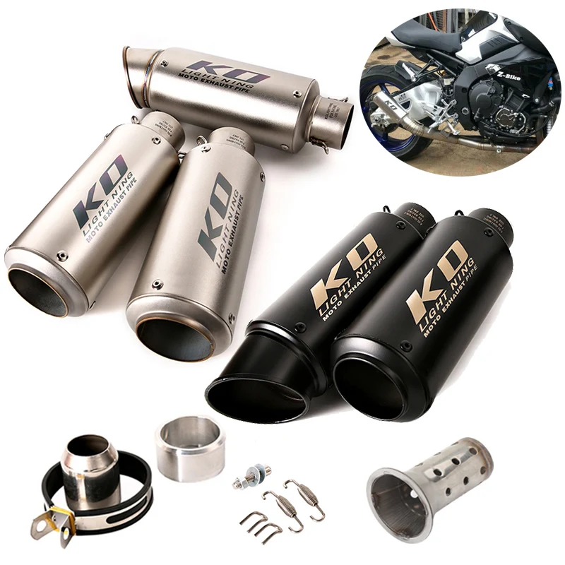 61mm Universal Motorcycle Pipe Muffler Tip Can DB Killer Exhaust System Escape ATV Dirt Bike Slip On For Yamaha YZF R1 R6 RSV4
61mm Universal Motorcycle Pipe Muffler Tip Can DB Killer Exhaust System Escape ATV Dirt Bike Slip On For Yamaha YZF R1 R6 RSV4