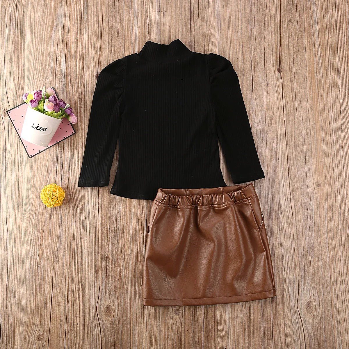 Fashion Kids Clothes Infant Baby Girls Clothes Sets Turtleneck Sweater Tops + Leather Skirt Outfit Clothes 2PCS
Fashion Kids Clothes Infant Baby Girls Clothes Sets Turtleneck Sweater Tops + Leather Skirt Outfit Clothes 2PCS