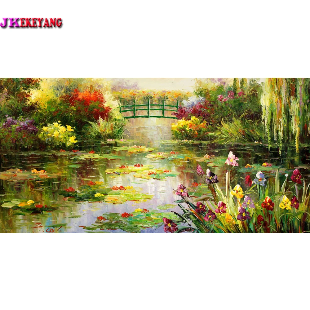 DIY Diamond Painting Cross Stitch Flower Lake Bridge Embroidery Full Square Drill Cross Stitch Rhinestone art Y4789
DIY Diamond Painting Cross Stitch Flower Lake Bridge Embroidery Full Square Drill Cross Stitch Rhinestone art Y4789