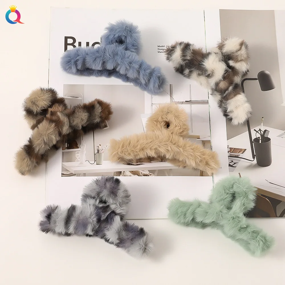 Winter Faux Rabbit Plush Hair Claw Fashion Acrylic Cross Hair Clips for Women Girls Crab Hairpins Headwear Hair Accessories
Winter Faux Rabbit Plush Hair Claw Fashion Acrylic Cross Hair Clips for Women Girls Crab Hairpins Headwear Hair Accessories