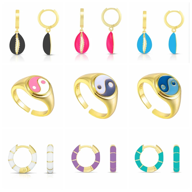 ROMAD 2021 Trend Dripping Oil Yin Yang Ring Hoop Earrings Colored Enamel Seashell Pendant Loop Earring 925 Sterling Silver Jewel
ROMAD 2021 Trend Dripping Oil Yin Yang Ring Hoop Earrings Colored Enamel Seashell Pendant Loop Earring 925 Sterling Silver Jewel