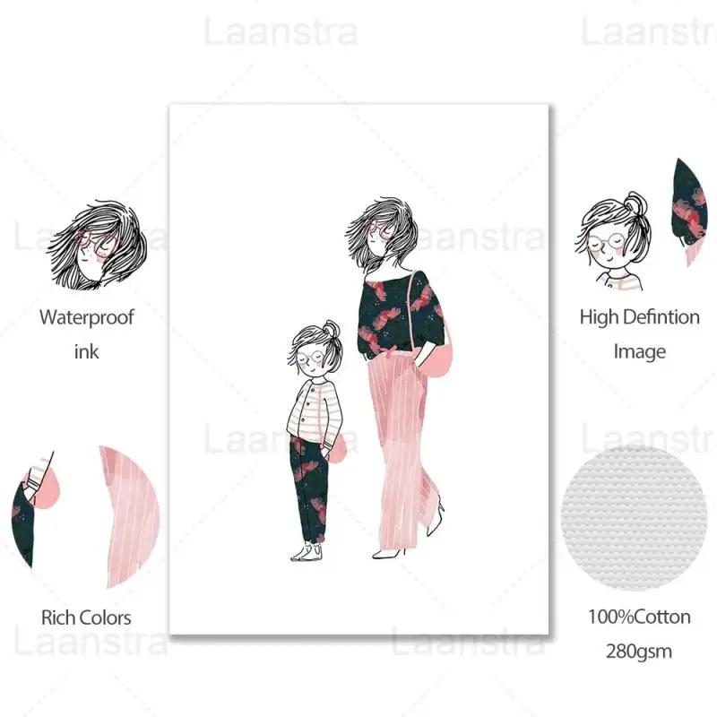 Family Parenting Poster Nursery Decor Mother & Daughter Love Cartoon Picture Canvas Painting Living Room Girl Baby Bedroom Wall
Family Parenting Poster Nursery Decor Mother & Daughter Love Cartoon Picture Canvas Painting Living Room Girl Baby Bedroom Wall