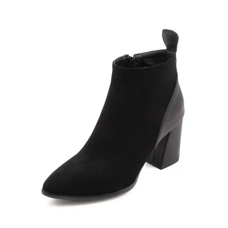 Fall 2019 thick heel high heel women's boots side zipper short boots large size women's shoes Chengdu
Fall 2019 thick heel high heel women's boots side zipper short boots large size women's shoes Chengdu