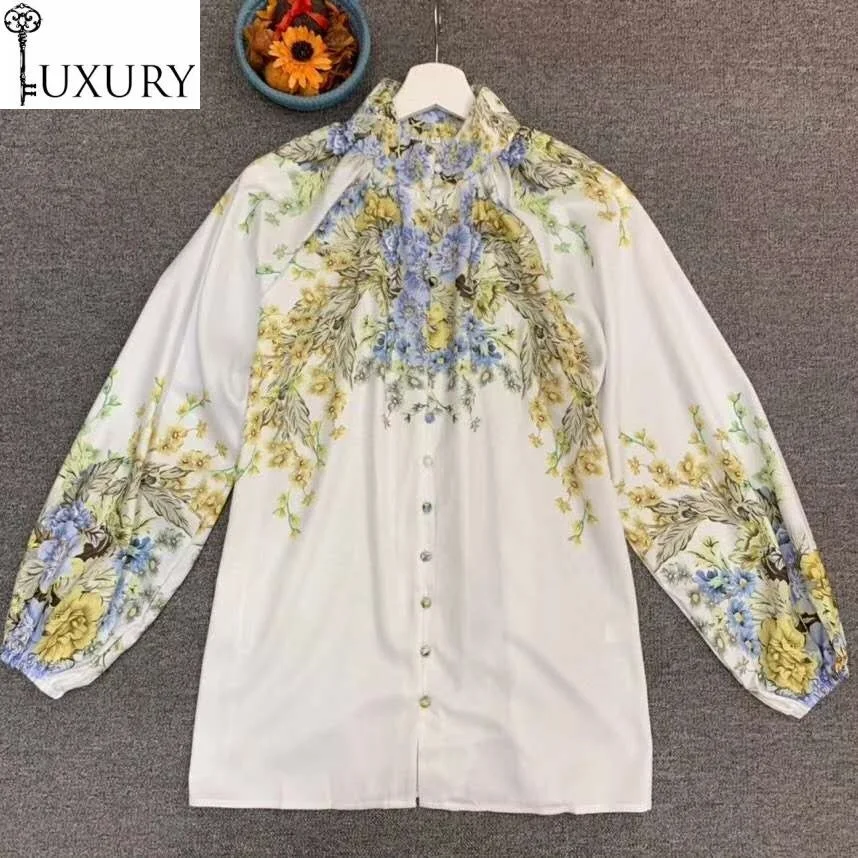 Autumn Fashion Shirts 2020 High Quality Blouses Woman Stand Neck Elegant Little Floral Print Long Sleeve Casual Button Shirt
Autumn Fashion Shirts 2020 High Quality Blouses Woman Stand Neck Elegant Little Floral Print Long Sleeve Casual Button Shirt