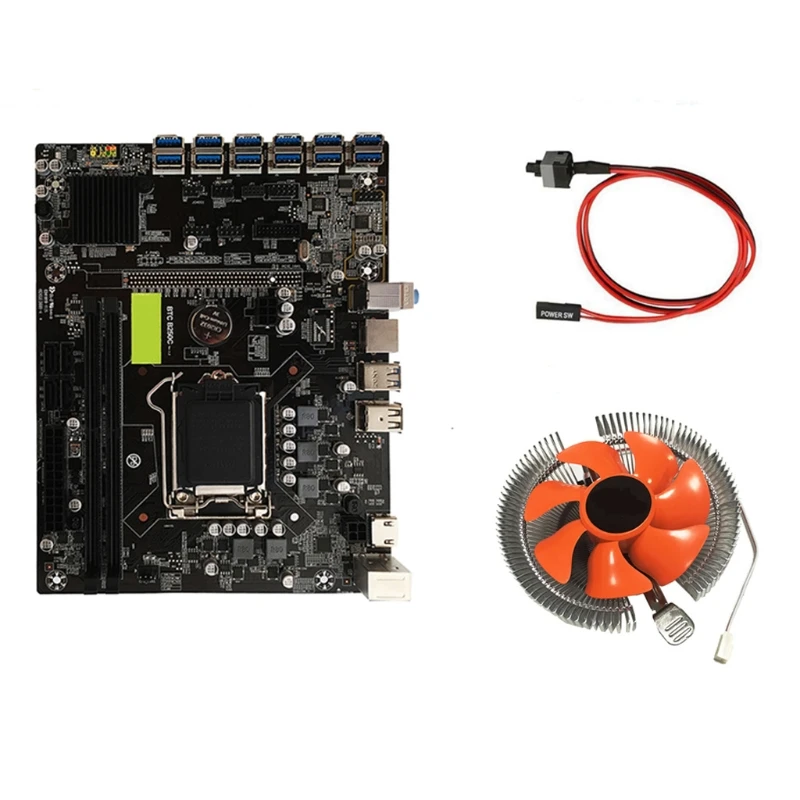 Материнская плата B250C BTC Miner LGA 1151 12 PCIE X16 для майнинга криптовалюты
Материнская плата B250C BTC Miner LGA 1151 12 PCIE X16 для майнинга криптовалюты