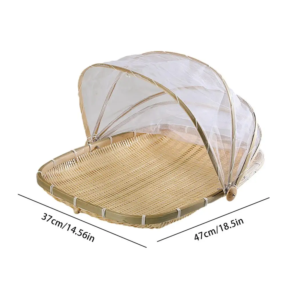 Basket With Gauze Hand-woven Bug-proof Picnic Bread Cover Picnic Basket Home Organizer Insect-proof Basket Kitchen Storage
Basket With Gauze Hand-woven Bug-proof Picnic Bread Cover Picnic Basket Home Organizer Insect-proof Basket Kitchen Storage