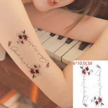 Waterproof Temporary Tattoo Sticker ins Flowers english letters cherish sexy Body Art Flash Tatto Fake Tatoo for Women Men