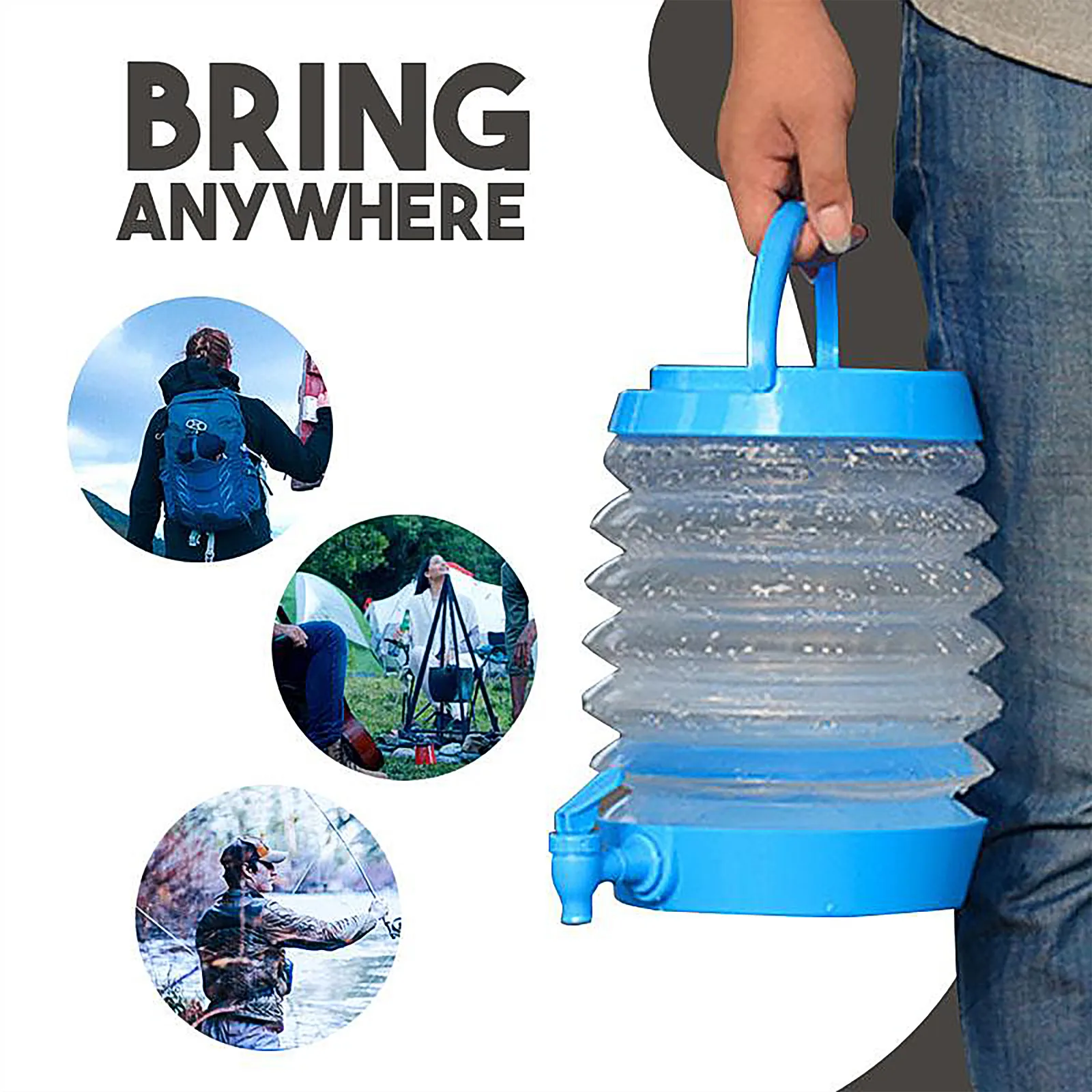 Folding Outdoor Bucket 2021 Creative Outdoor Hiking Large Capacity Kettle Portable Transparent Water Storage Device Storage Tank
Folding Outdoor Bucket 2021 Creative Outdoor Hiking Large Capacity Kettle Portable Transparent Water Storage Device Storage Tank