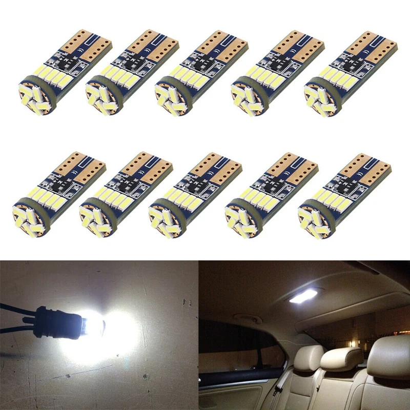 10 Pcs Universal Car White LED T10 194 168 W5W Interior Map Dome Trunk License Plate Light Bulbs
10 Pcs Universal Car White LED T10 194 168 W5W Interior Map Dome Trunk License Plate Light Bulbs