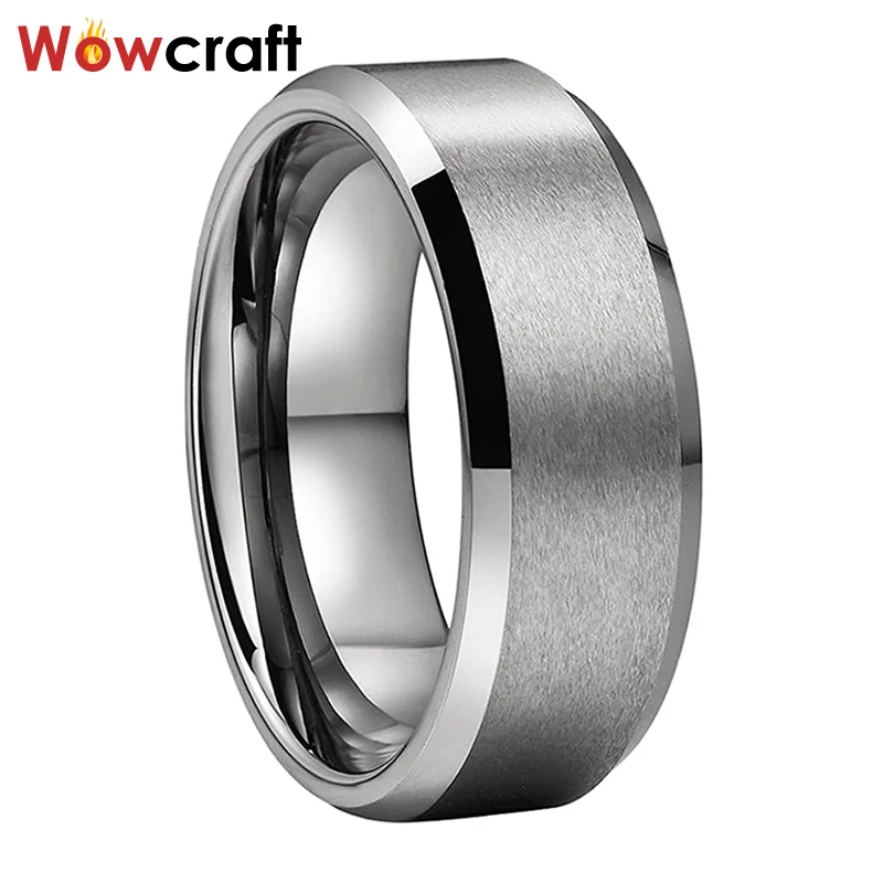 6mm 8mm Tungsten Carbide Rings for Men Women Engagement Wedding Bands Beveled Edges Grooved Center Polished Matted Finish
6mm 8mm Tungsten Carbide Rings for Men Women Engagement Wedding Bands Beveled Edges Grooved Center Polished Matted Finish
