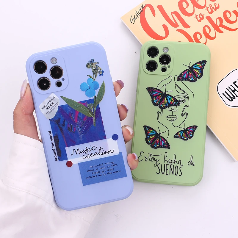 Butterfly Flowers Liquid Silicone Comfort Phone Case For iPhone 11 12 Pro Max Mini X XR XS 7 8 Plus Soft Shockproof Cover Shell
Butterfly Flowers Liquid Silicone Comfort Phone Case For iPhone 11 12 Pro Max Mini X XR XS 7 8 Plus Soft Shockproof Cover Shell