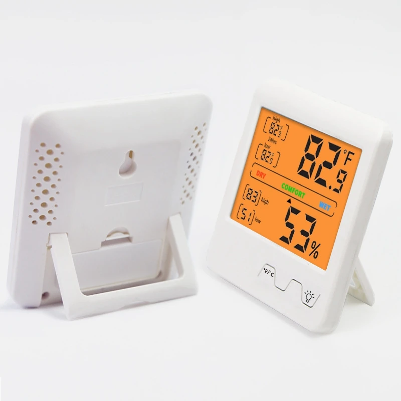 Digital Hygrometer Indoor Electronic Thermometer with Backlit Accurate Temperature Humidity Monitor for Home, Office
Digital Hygrometer Indoor Electronic Thermometer with Backlit Accurate Temperature Humidity Monitor for Home, Office