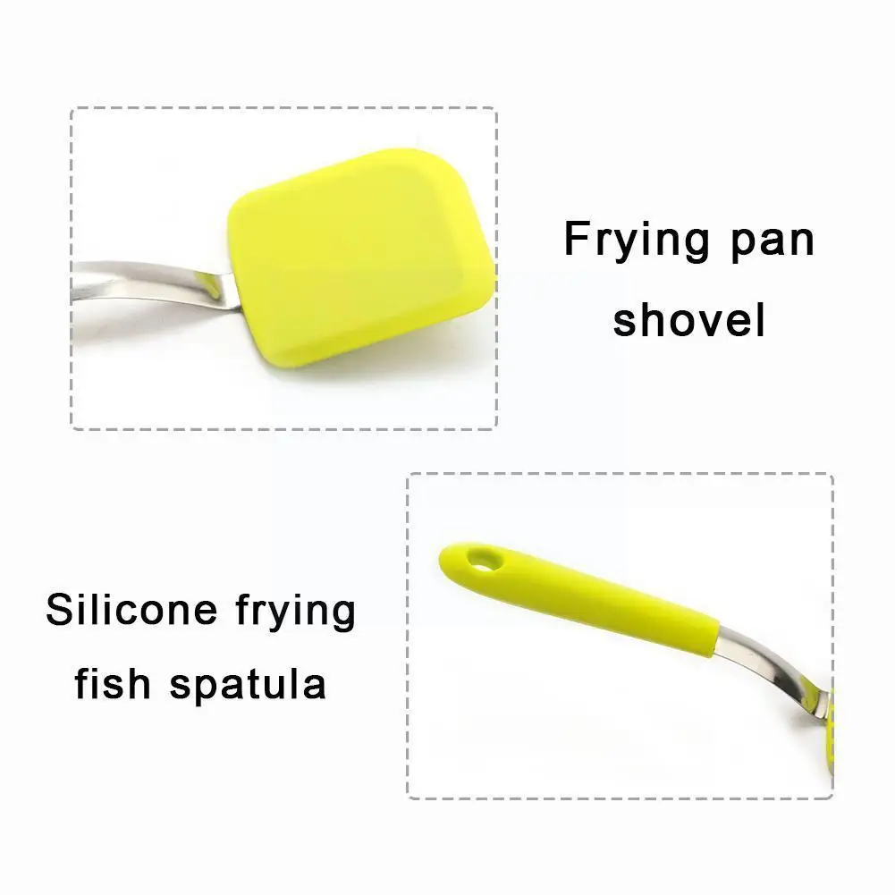1pcs Non-stick Silicone Shovel Kitchen Tool Wok Frying Kitchen Spatula Fish Pan Silicone Frying Tool Spatula A1h8
1pcs Non-stick Silicone Shovel Kitchen Tool Wok Frying Kitchen Spatula Fish Pan Silicone Frying Tool Spatula A1h8