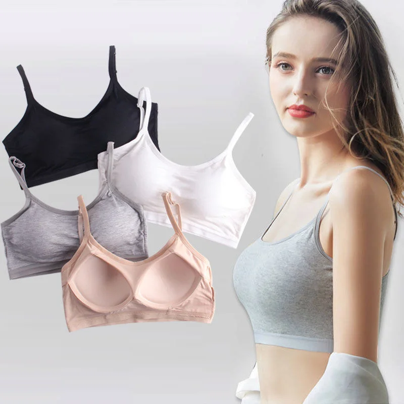 Cotton Pure Color Bra Without Underwire Sports Bralette Underwear Women Casual Gym Seamless for Female 
Cotton Pure Color Bra Without Underwire Sports Bralette Underwear Women Casual Gym Seamless for Female