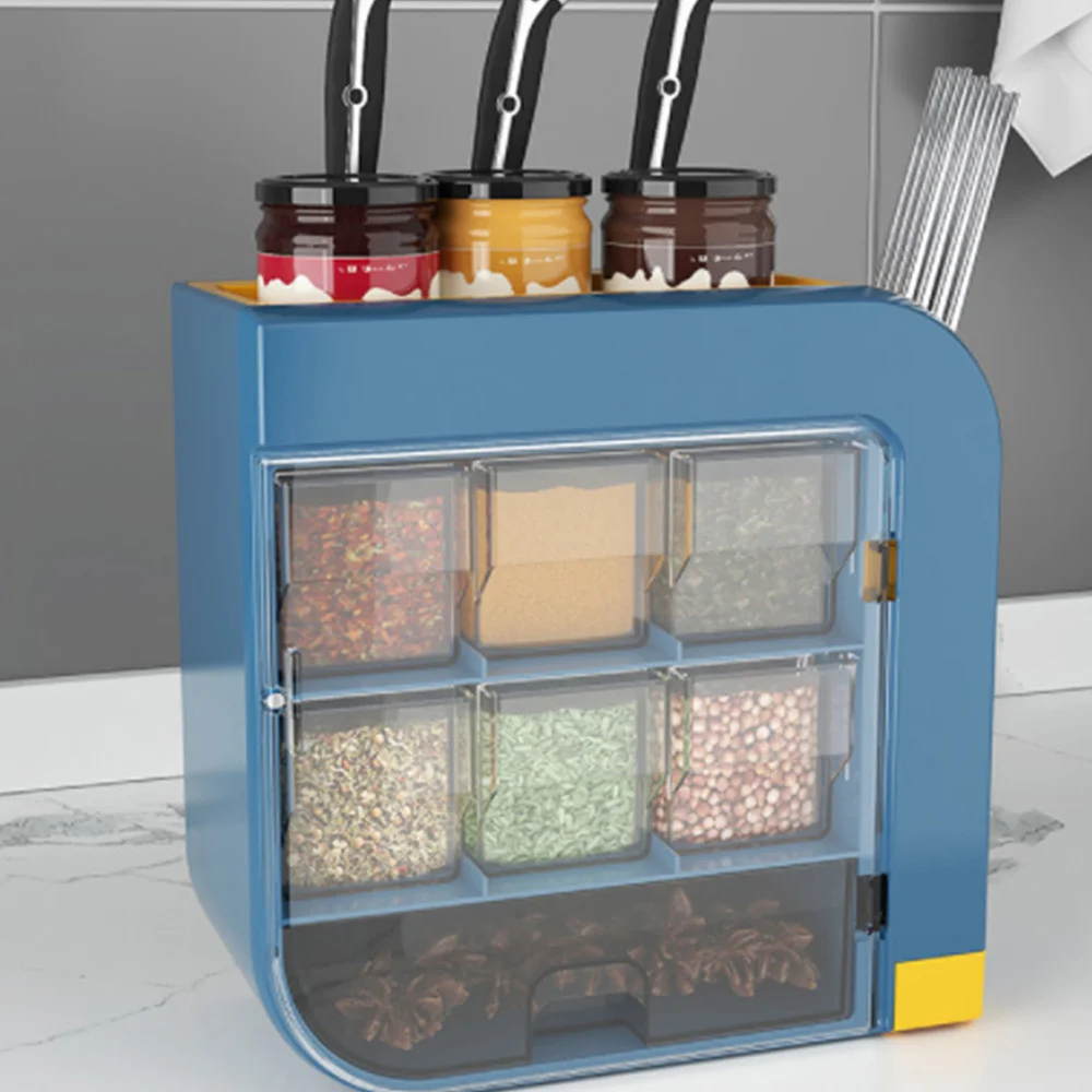 1Pc Wall-mounted Shelf Spice Rack Multifunctional Seasoning Sorting Shelf (Blue)
1Pc Wall-mounted Shelf Spice Rack Multifunctional Seasoning Sorting Shelf (Blue)