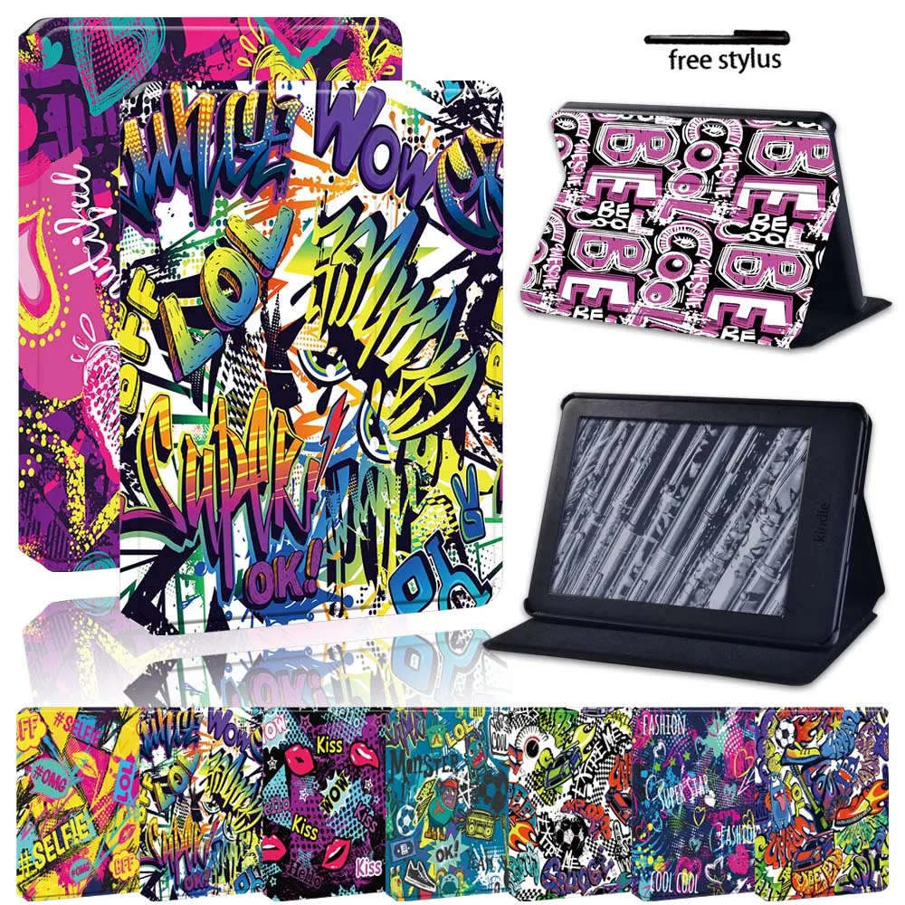 Graffiti Cover Case for Amazon Kindle 8/10th Paperwhite 1/2/3/4 Tablet Leather Stand Scratch Resistant Protective Case 
Graffiti Cover Case for Amazon Kindle 8/10th Paperwhite 1/2/3/4 Tablet Leather Stand Scratch Resistant Protective Case