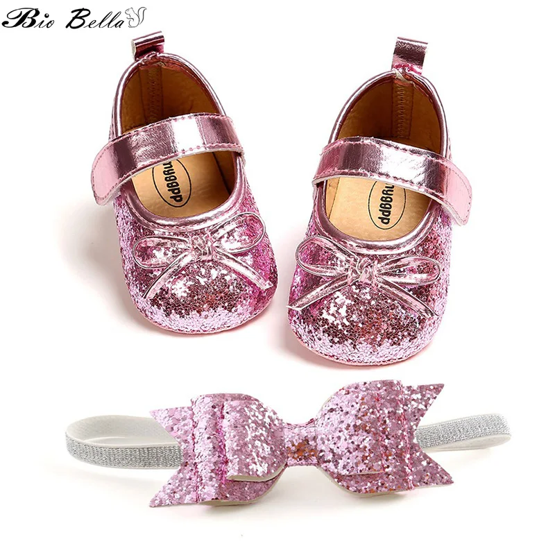 0-12M Birthday Infant Newborn Baby Girls Shoes+Bowknot 2pcs Sets Sequins Princess Shoes First Walker + Bow knot Hairband
0-12M Birthday Infant Newborn Baby Girls Shoes+Bowknot 2pcs Sets Sequins Princess Shoes First Walker + Bow knot Hairband