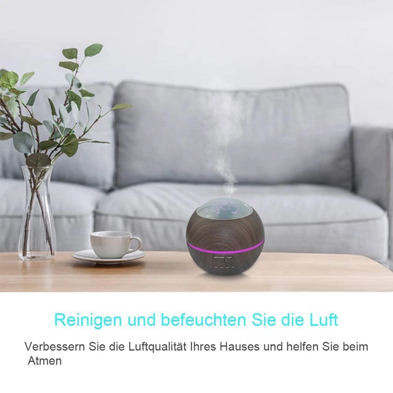 Aroma Essential Oil Diffuser, Ultra Silent Humidifier with 8 Colors Projector Lights, 150Ml, for Office / Home (EU Plug)
Aroma Essential Oil Diffuser, Ultra Silent Humidifier with 8 Colors Projector Lights, 150Ml, for Office / Home (EU Plug)