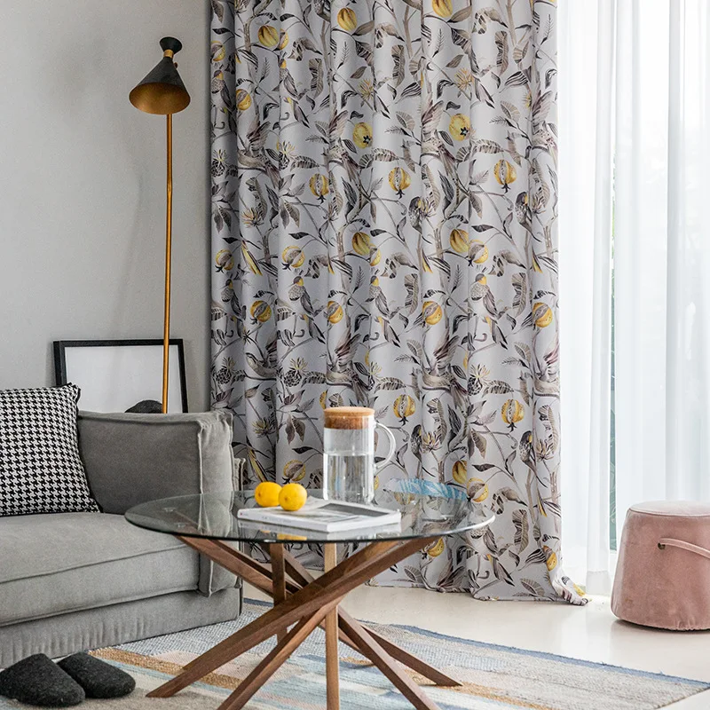 Modern Minimalist Curtain Double-sided Harvest with Bird Print Shade Curtains for Living Dining Room Bedroom.
Modern Minimalist Curtain Double-sided Harvest with Bird Print Shade Curtains for Living Dining Room Bedroom.
