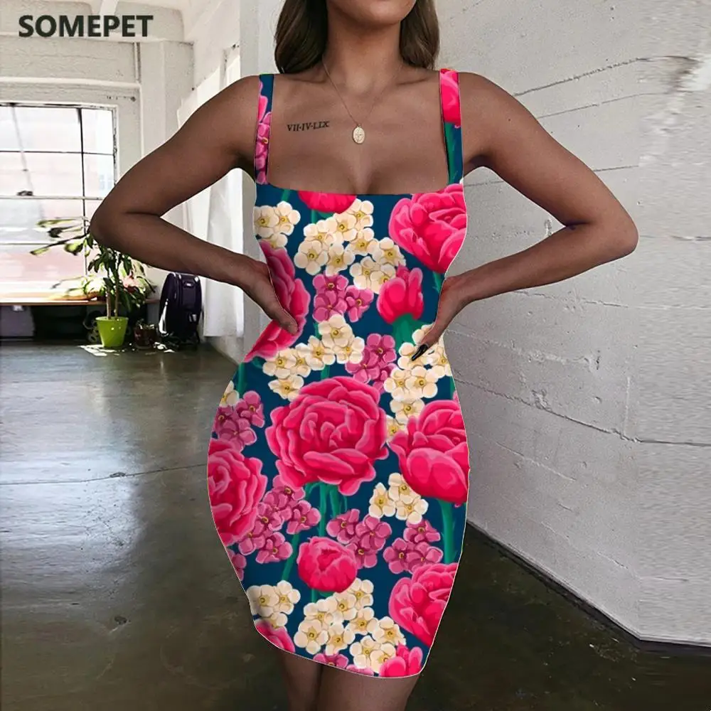SOMEPET Flowers Dresses Women Painting Bodycon Dress Creativity Halter Sleeveless Art Vestido Sexy Womens Clothing Party Vintage
SOMEPET Flowers Dresses Women Painting Bodycon Dress Creativity Halter Sleeveless Art Vestido Sexy Womens Clothing Party Vintage