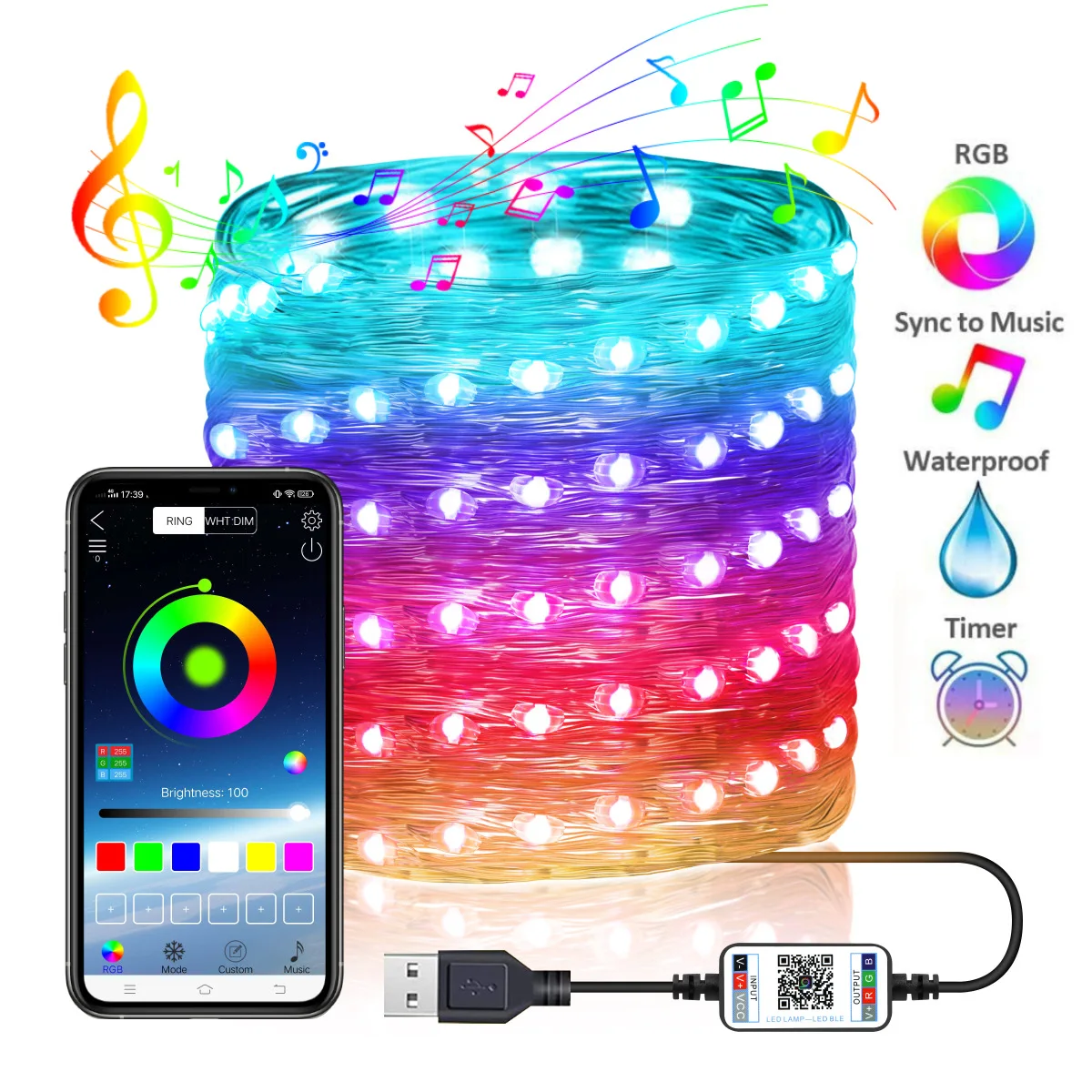 USB-Гирлянда для рождественской елки, светодиодное украшение, RGB-гирлянда с Bluetooth, украшения для рождественской елки, Новогодняя гирлянда, дек...
USB-Гирлянда для рождественской елки, светодиодное украшение, RGB-гирлянда с Bluetooth, украшения для рождественской елки, Новогодняя гирлянда, дек...