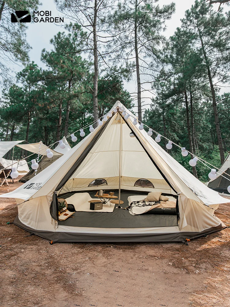 Mobigarden Era 260 Glamping Outdoor Family Travel Luxury Large Space Waterproof Camping Polyester Cotton Pyramid Tent
Mobigarden Era 260 Glamping Outdoor Family Travel Luxury Large Space Waterproof Camping Polyester Cotton Pyramid Tent