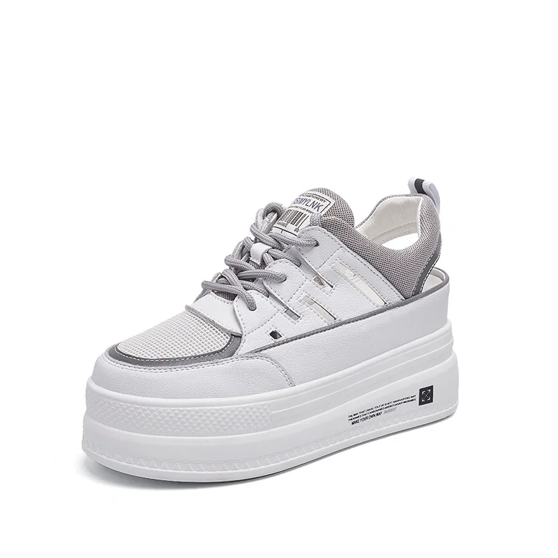 White Shoes Summer Hollow New Thick Breathable Mesh Shoes Leisure Muffin Sports Shoes
White Shoes Summer Hollow New Thick Breathable Mesh Shoes Leisure Muffin Sports Shoes