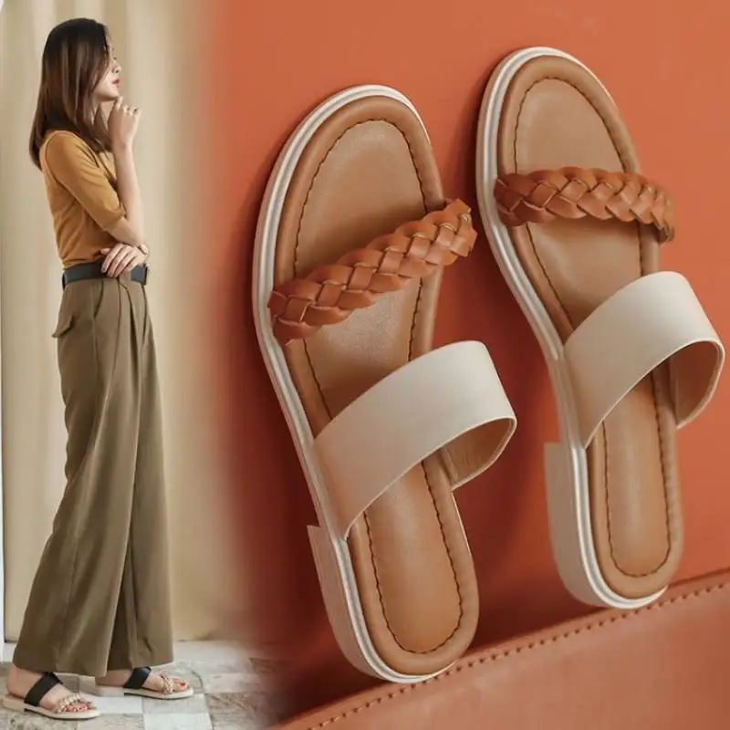 Taoffen New Women Summer Shoes Genuine Leather Mixed Color High Quality Sandals Women Vacation Slippers Woman Size 34-40 
Taoffen New Women Summer Shoes Genuine Leather Mixed Color High Quality Sandals Women Vacation Slippers Woman Size 34-40