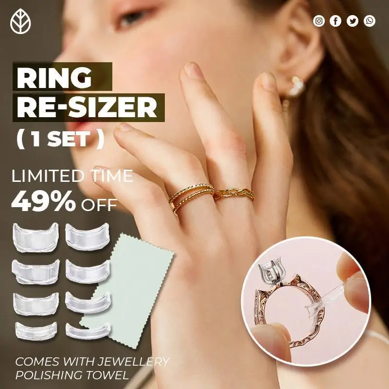 Ring Re-sizer 8 Sizes Silicone Invisible Clear Adjuster Resizer Loose Rings Reducer Ring Sizer Fit Any Rings Jewelry Tools Loose
Ring Re-sizer 8 Sizes Silicone Invisible Clear Adjuster Resizer Loose Rings Reducer Ring Sizer Fit Any Rings Jewelry Tools Loose