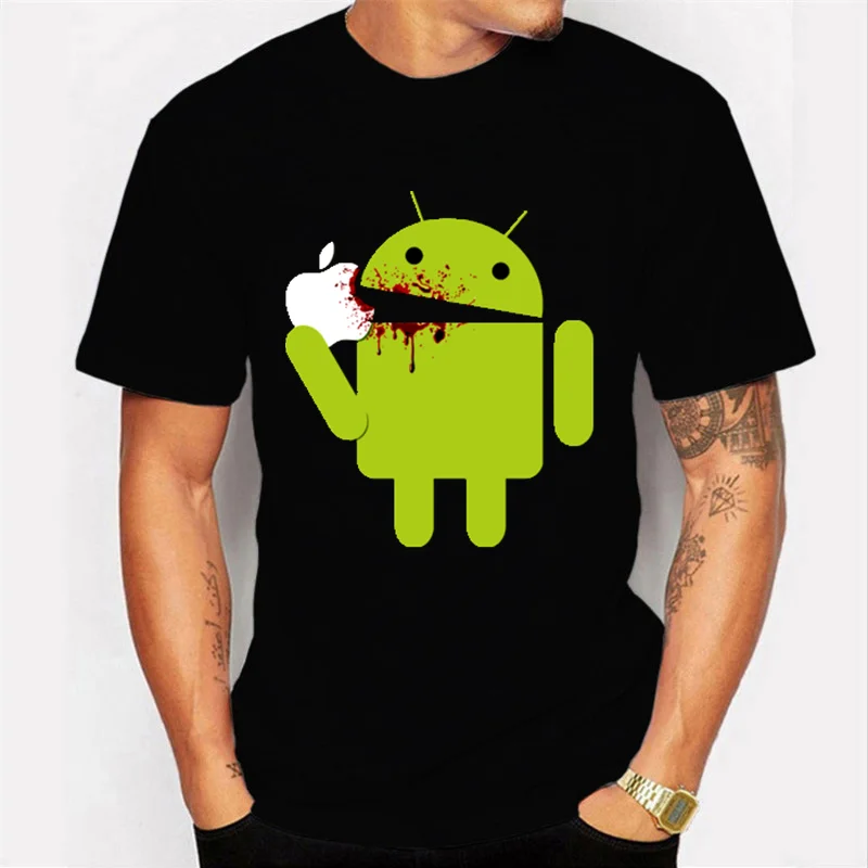 Funny Android Eat Apple Logo Mobile Fashion Graphic Printed T-Shirt Summer Cotton Short Sleeve O-Neck Mens T Shirt New S-3XL
Funny Android Eat Apple Logo Mobile Fashion Graphic Printed T-Shirt Summer Cotton Short Sleeve O-Neck Mens T Shirt New S-3XL