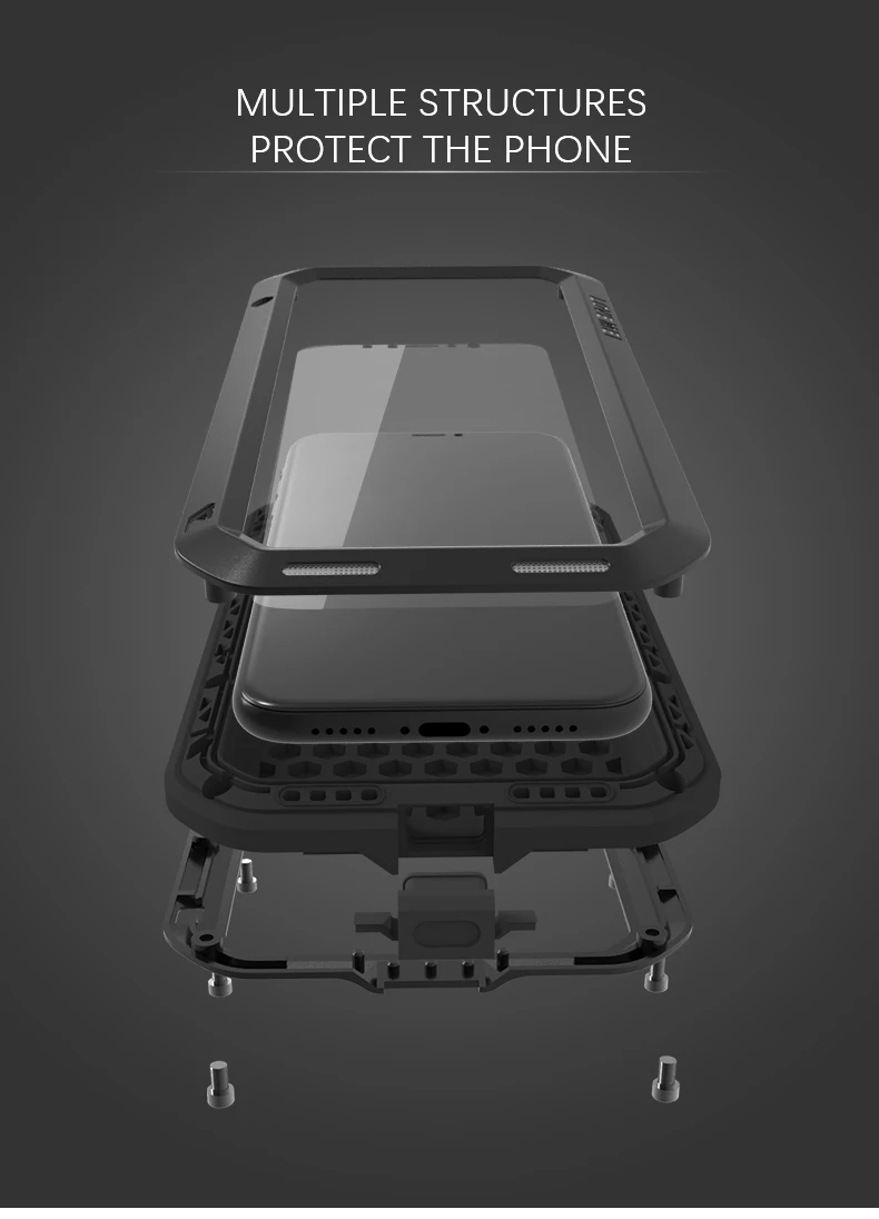 Waterproof Shockproof Metal Case For Apple iPhone X XS Luxury Aluminum Armor DustProof Swimming Diving Silicone Back Cover
Waterproof Shockproof Metal Case For Apple iPhone X XS Luxury Aluminum Armor DustProof Swimming Diving Silicone Back Cover