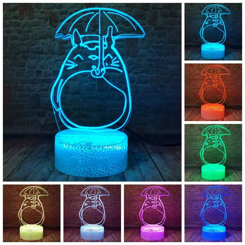Totoro Model 3D Illusion LED Nightlight Colors Change Desk Lamp Manga Anime action & toy figures girls
Totoro Model 3D Illusion LED Nightlight Colors Change Desk Lamp Manga Anime action & toy figures girls