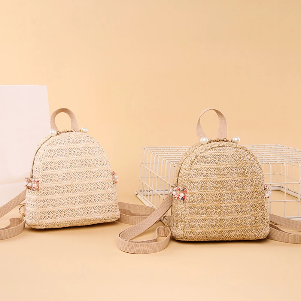 Fashion Straw Woven Backpack Women Summer Teenage Girl Pearl Vine Grass Weaving Beach Backpacks Travel Bags Books Rucksack #30
Fashion Straw Woven Backpack Women Summer Teenage Girl Pearl Vine Grass Weaving Beach Backpacks Travel Bags Books Rucksack #30